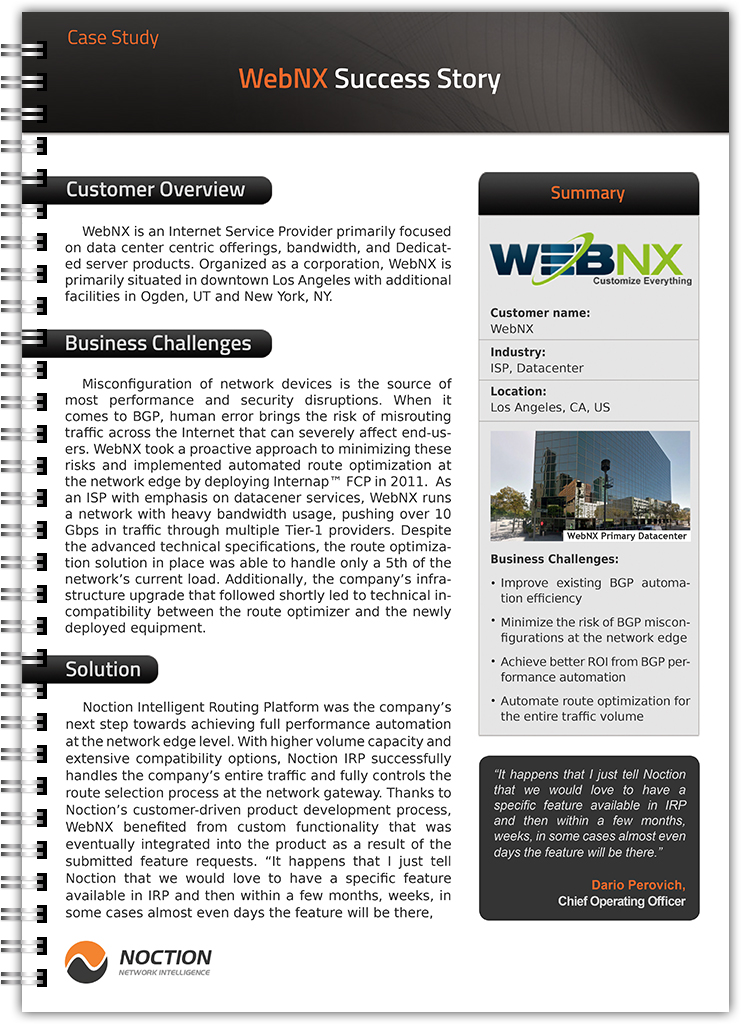 WebNX case study