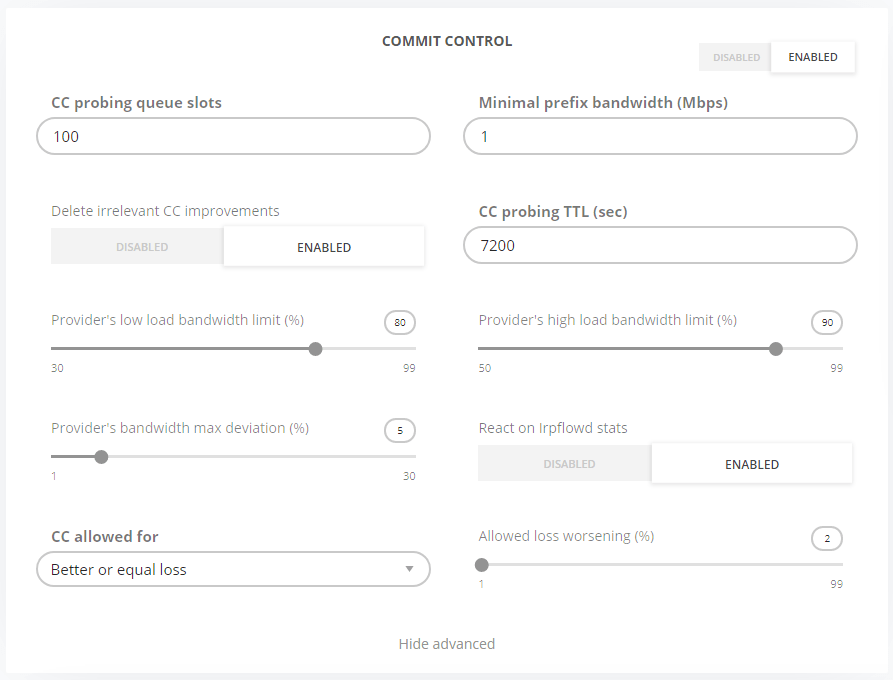 GMI Commit Control Configuration