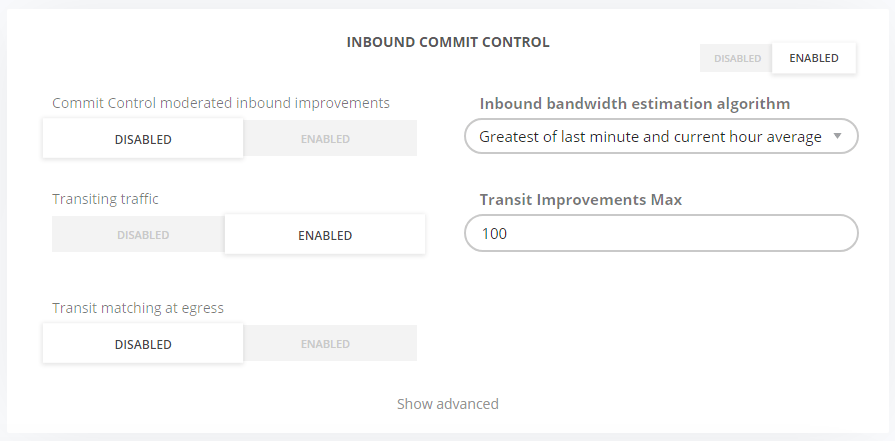 GMI Inbound Commit Control Configuration