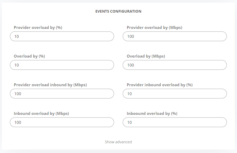 GMI Events Configuration