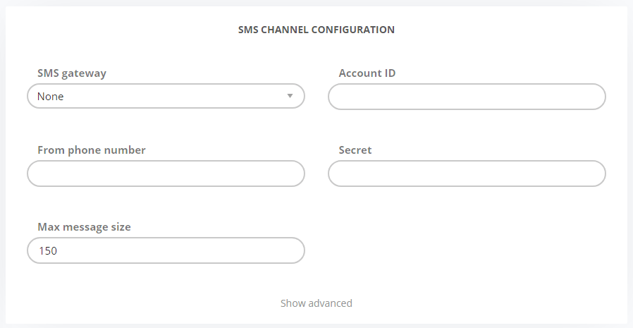 GMI SMS Configuration