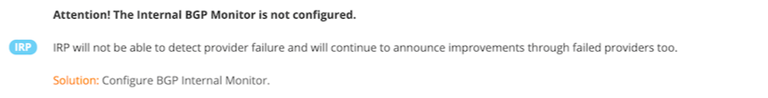 bgp internal monitor warning message